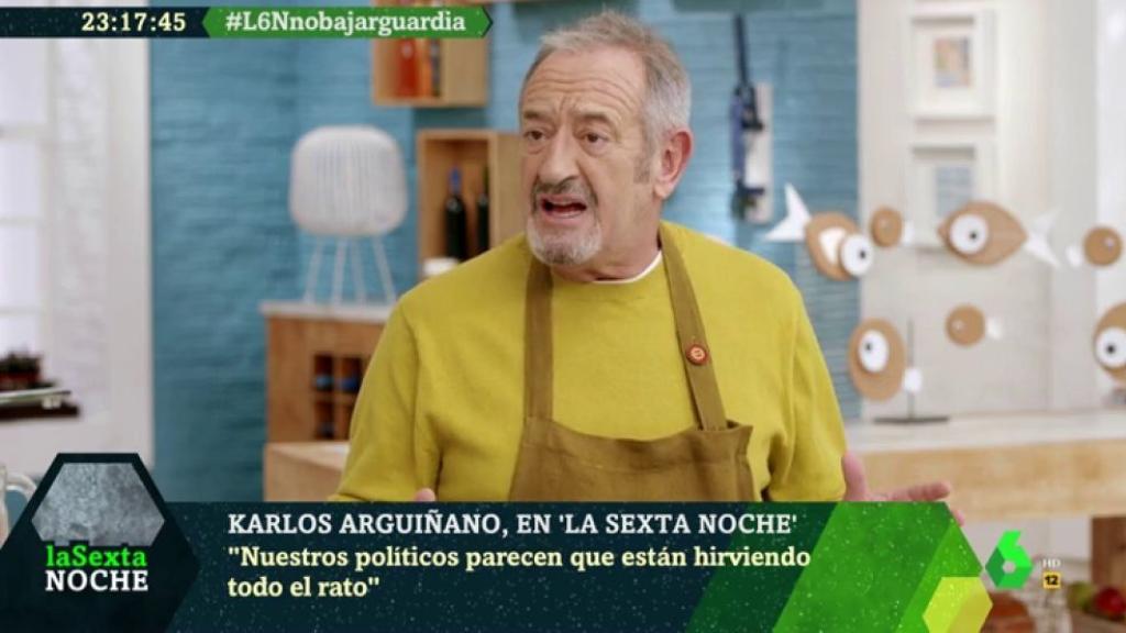 Karlos Arguiñano ha aparecido en 'La Sexta Noche'.