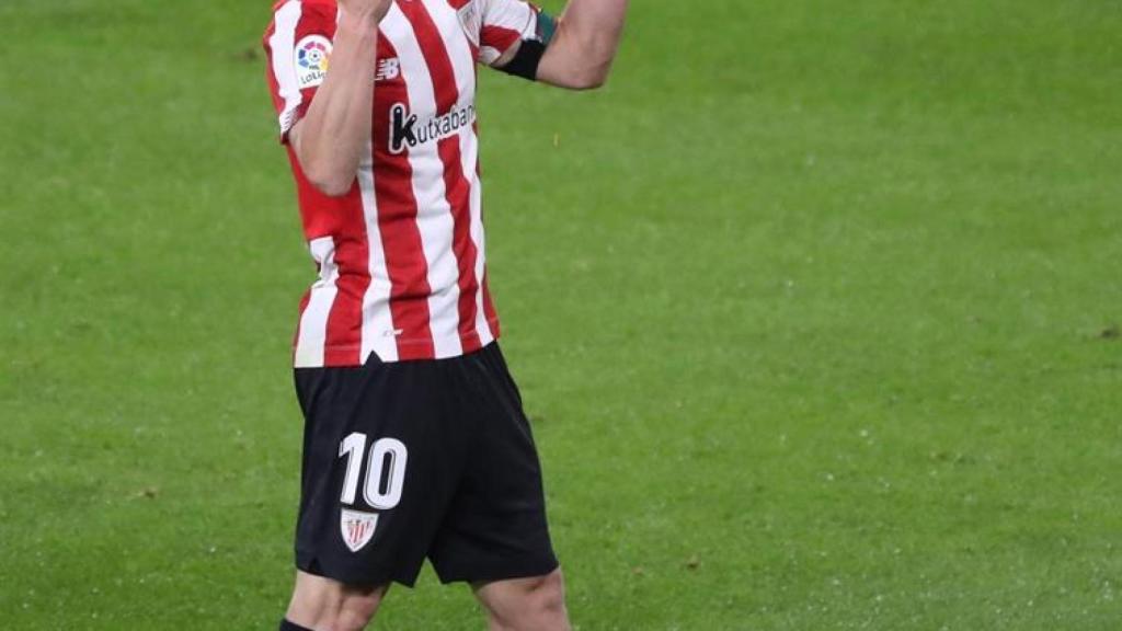 Iker Muniain celebra el gol del Athletic en La Liga