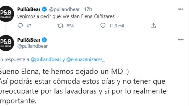 Las publicaciones de Pull&Bear dirigidas a Elena Cañizares.