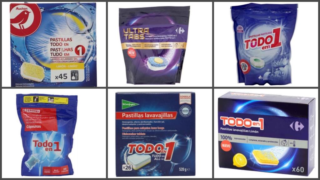 Los 7 mejores detergentes de marca blanca para lavavajillas, según la OCU: de 2 a 7€