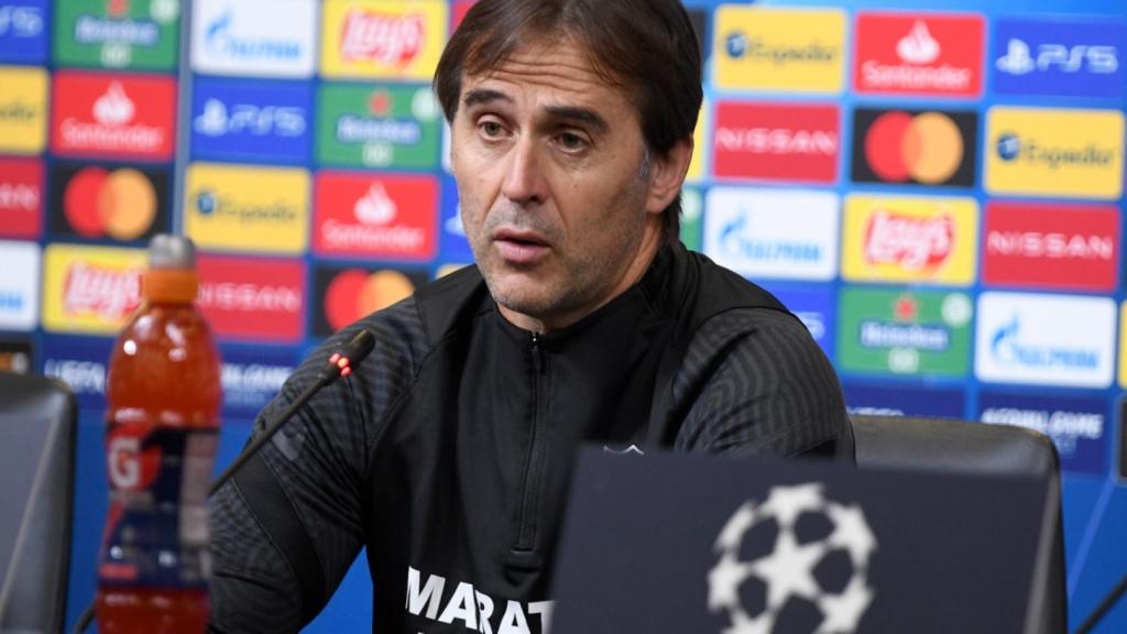 Julen Lopetegui, en la rueda de prensa previa al partido frente al Krasnodar