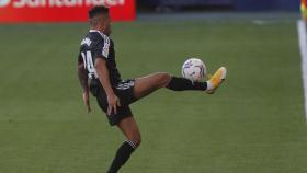 Mariano Díaz, durante un partido del Real Madrid