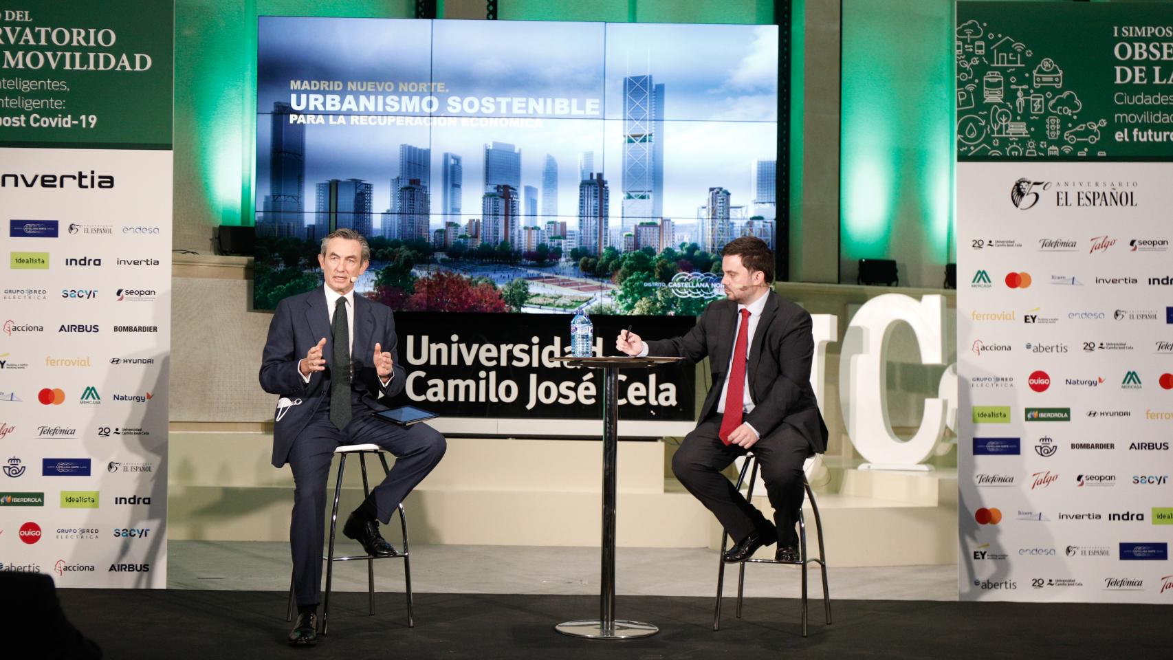 Álvaro Aresti , presidente de DCN (Distrito Castellana Norte) y Arturo Criado redactor jefe de Invertia