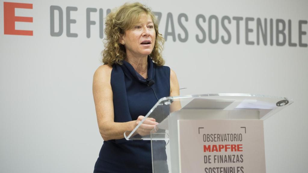 Margarita Delgado, durante su participación en el  I Foro del Observatorio Mapfre de Finanzas Sostenibles.