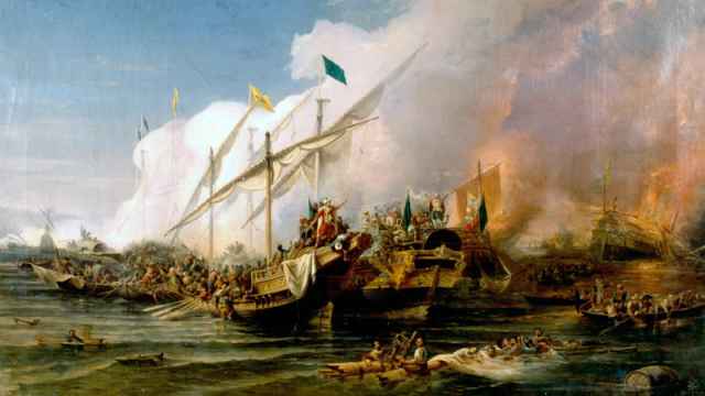 Batalla de Préveza, donde la flota de Carlos V fue vencida por los otomanos.