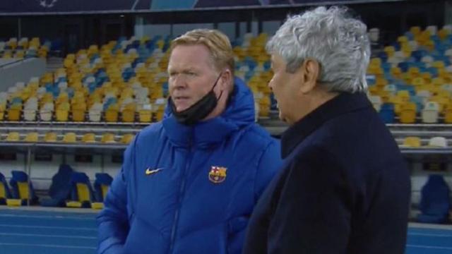 Koeman habla con Lucescu