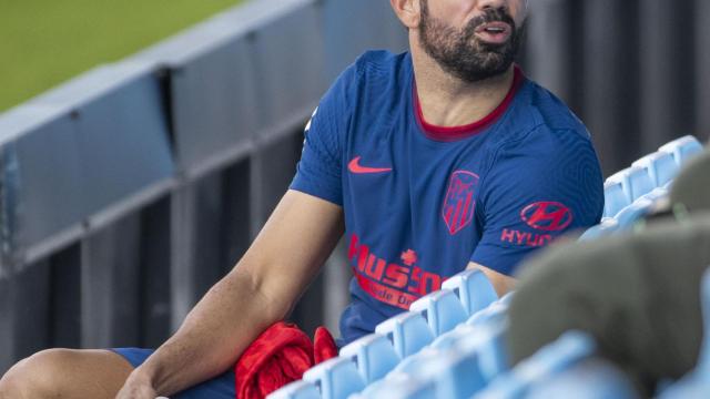 Diego Costa, en el banquillo durante el Celta de Vigo - Atlético de Madrid