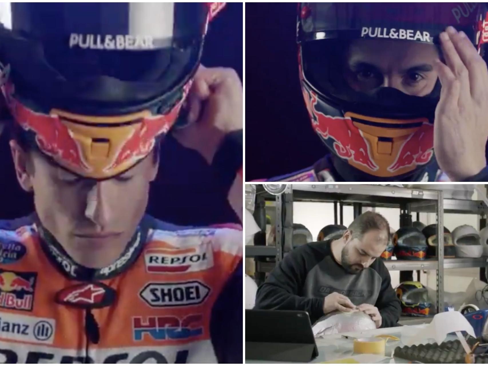 Video Marc Marquez ya piensa en 2021 y presenta su nuevo casco. con un detalle impresionante