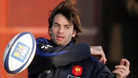 Christophe Dominici, con el chándal de la selección de rugby de Francia