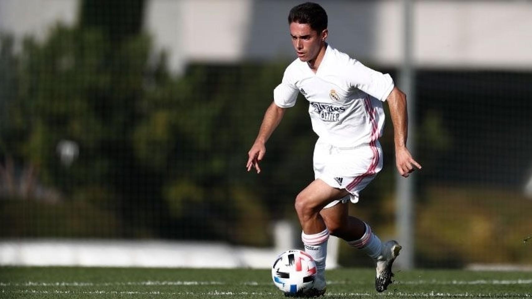 Sergio Arribas, durante un partido con el Real Madrid Castilla