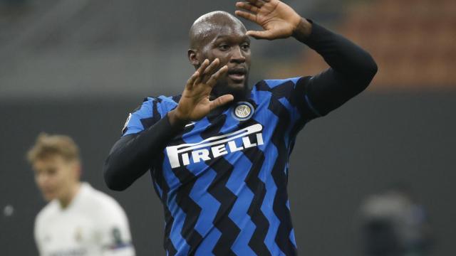 Lukaku, en un momento del partido Inter de Milán - Real Madrid de la Champions League