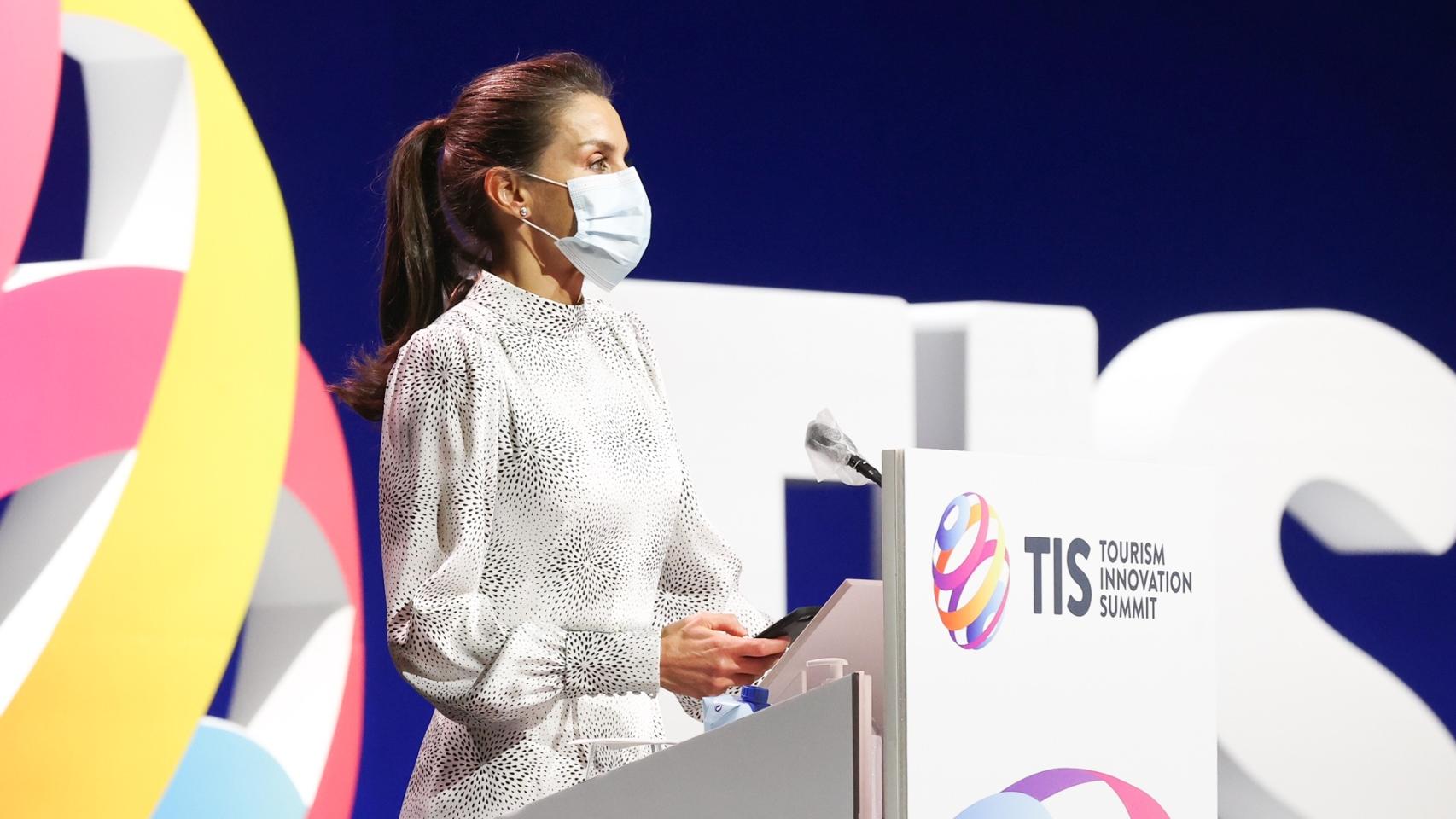 La Reina Letizia este miércoles en Sevilla en la inauguración del congreso Tourism Innovation Summit.