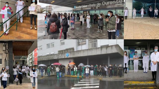 Concentraciones esta mañana en hospitales gallegos