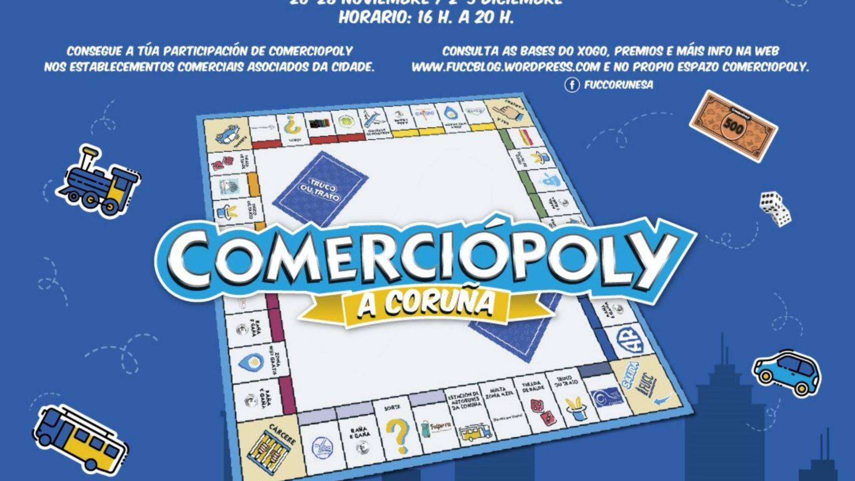 Cartel de la iniciativa Comerciopoly