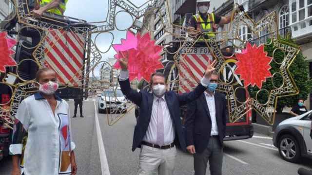 Abel Caballero presenta las luces para las navidades de 2020 en Vigo