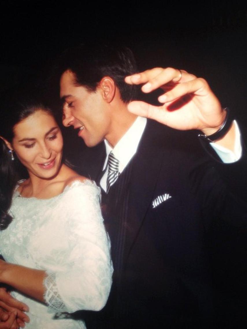Nuria Roca y Juan del Val, el día de su boda en el año 2000.
