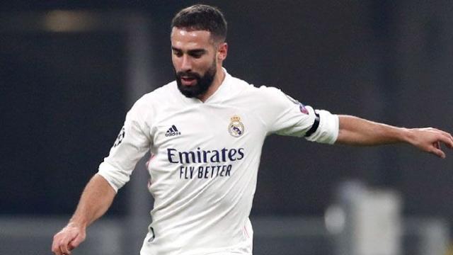 Dani Carvajal, en un partido de Champions contra el Inter de Milán