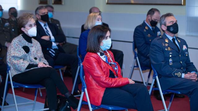 La ministra de Defensa, Margarita Robles, y el Jefe de Estado Mayor de la Defensa (JEMAD), general Miguel Ángel Villarroya.