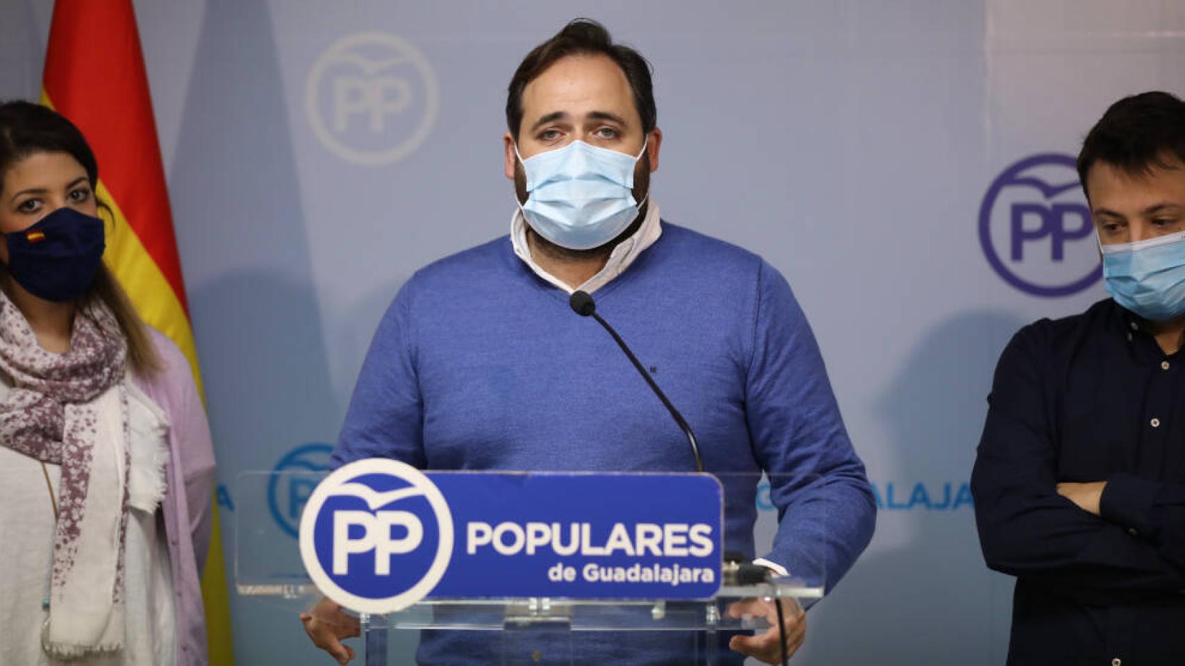 Paco Núñez, presidente del PP de Castilla-La Mancha, este sábado en Guadalajara