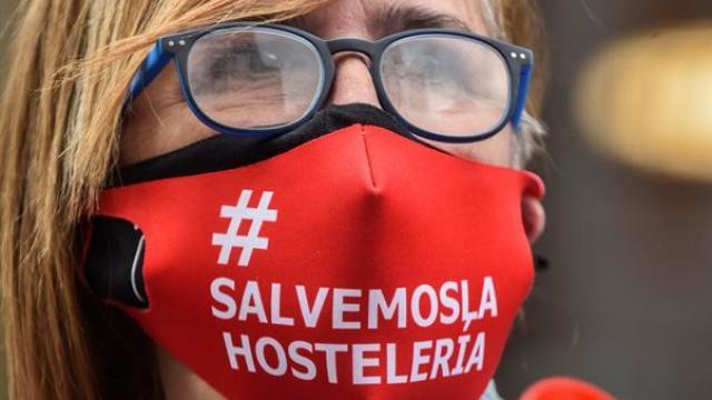 Manifestación en defensa de la hostelería.