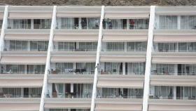 Inmigrantes en el hotel Holiday Inn Puerto Calma.