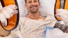 Grosjean en el hospital tras su accidente