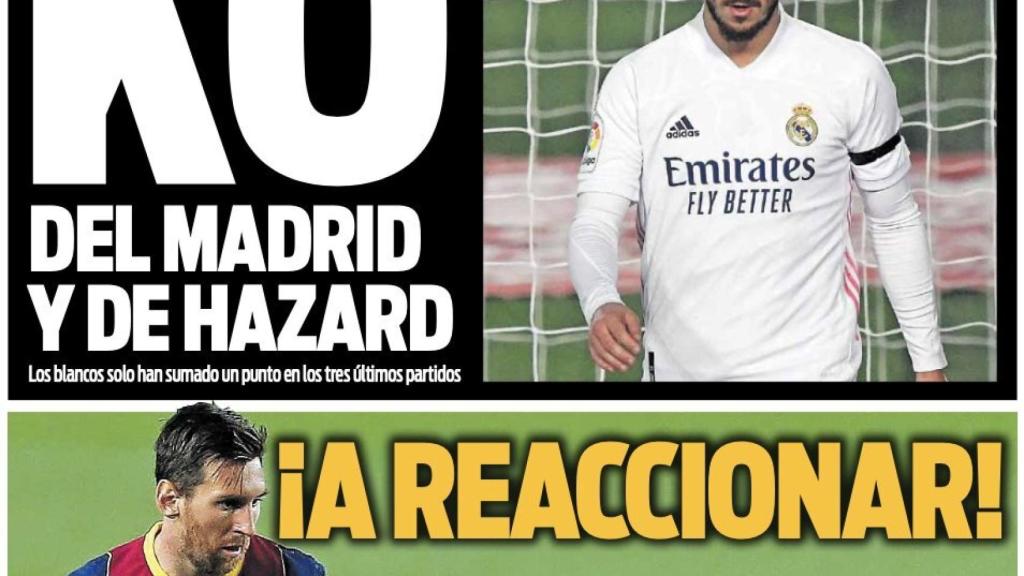 La portada del diario SPORT (29/11/2020)