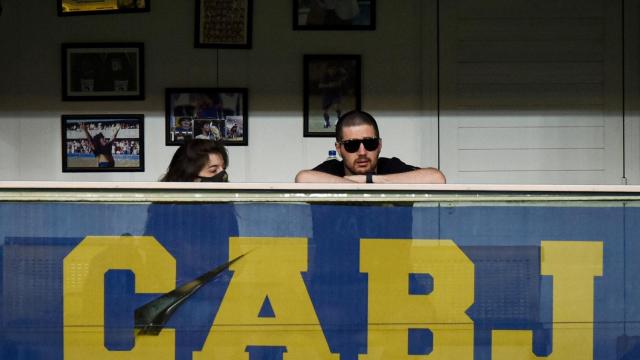 Dalma Maradona, en el palco de Boca Juniors, devastada