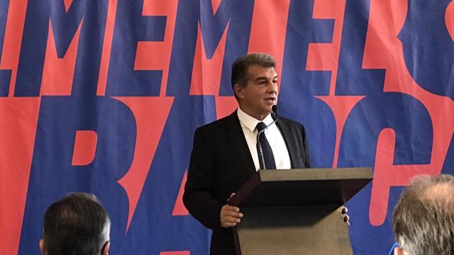 Laporta en la presentación de su candidatura a la presidencia del Barça