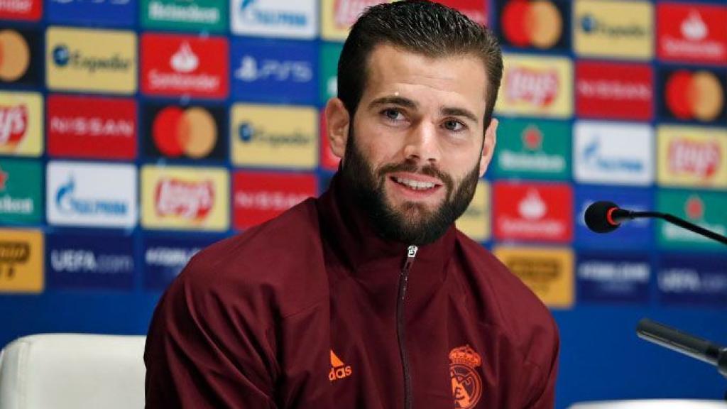 Nacho Fernández, en rueda de prensa de la Champions League