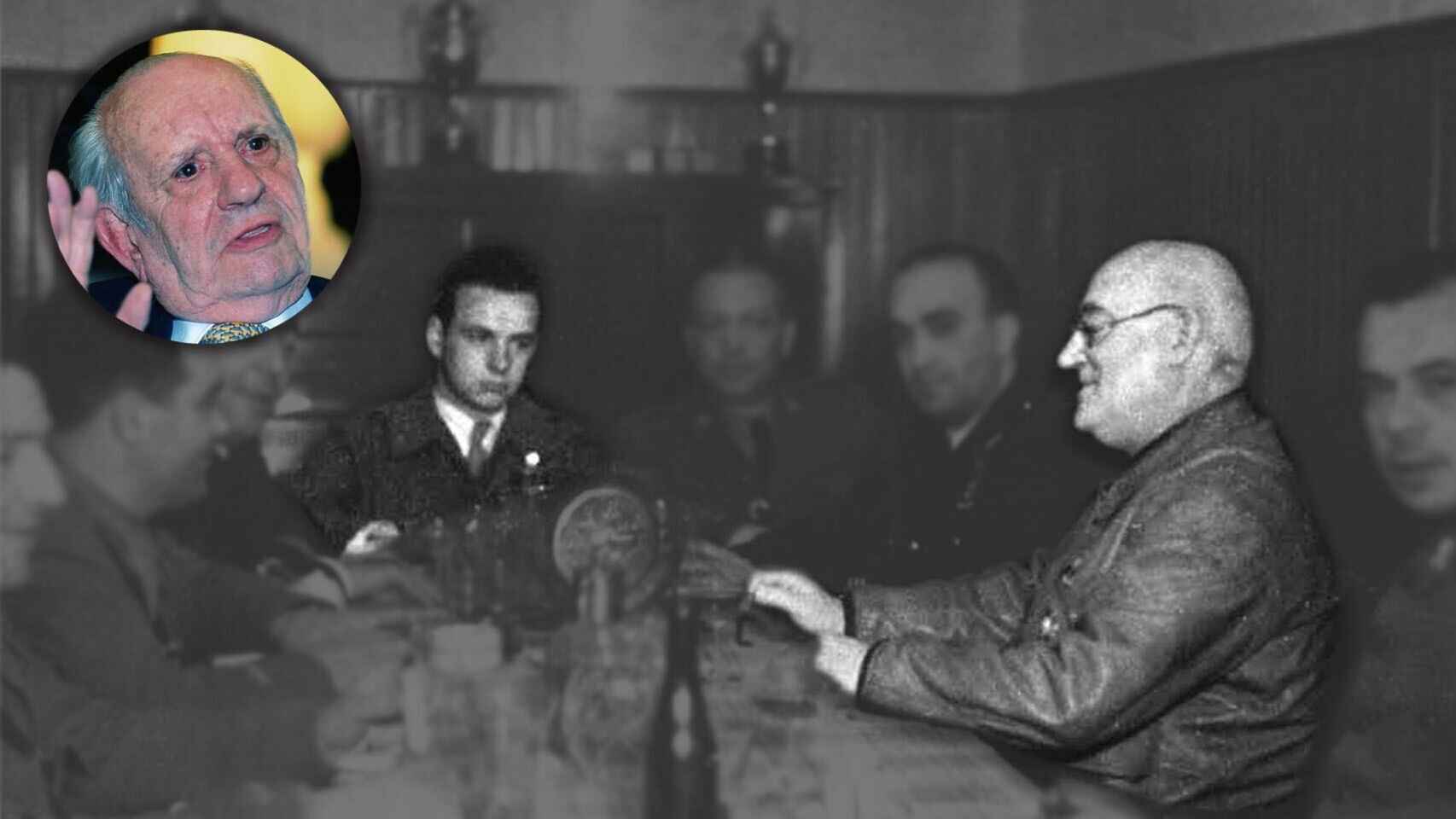 Rodríguez Miaja, en una cena con su tío durante la Guerra Civil.