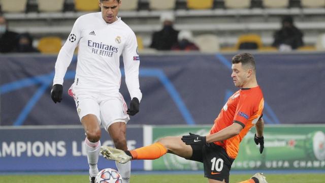 Varane, en el Shakhtar Donetsk - Real Madrid de la Champions League