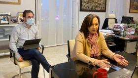 Rosa Melchor, alcaldesa de Alcázar, en la reunión telemática de este lunes con Algeciras