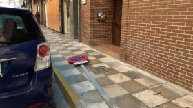 Señal de tráfico derribada en Albacete