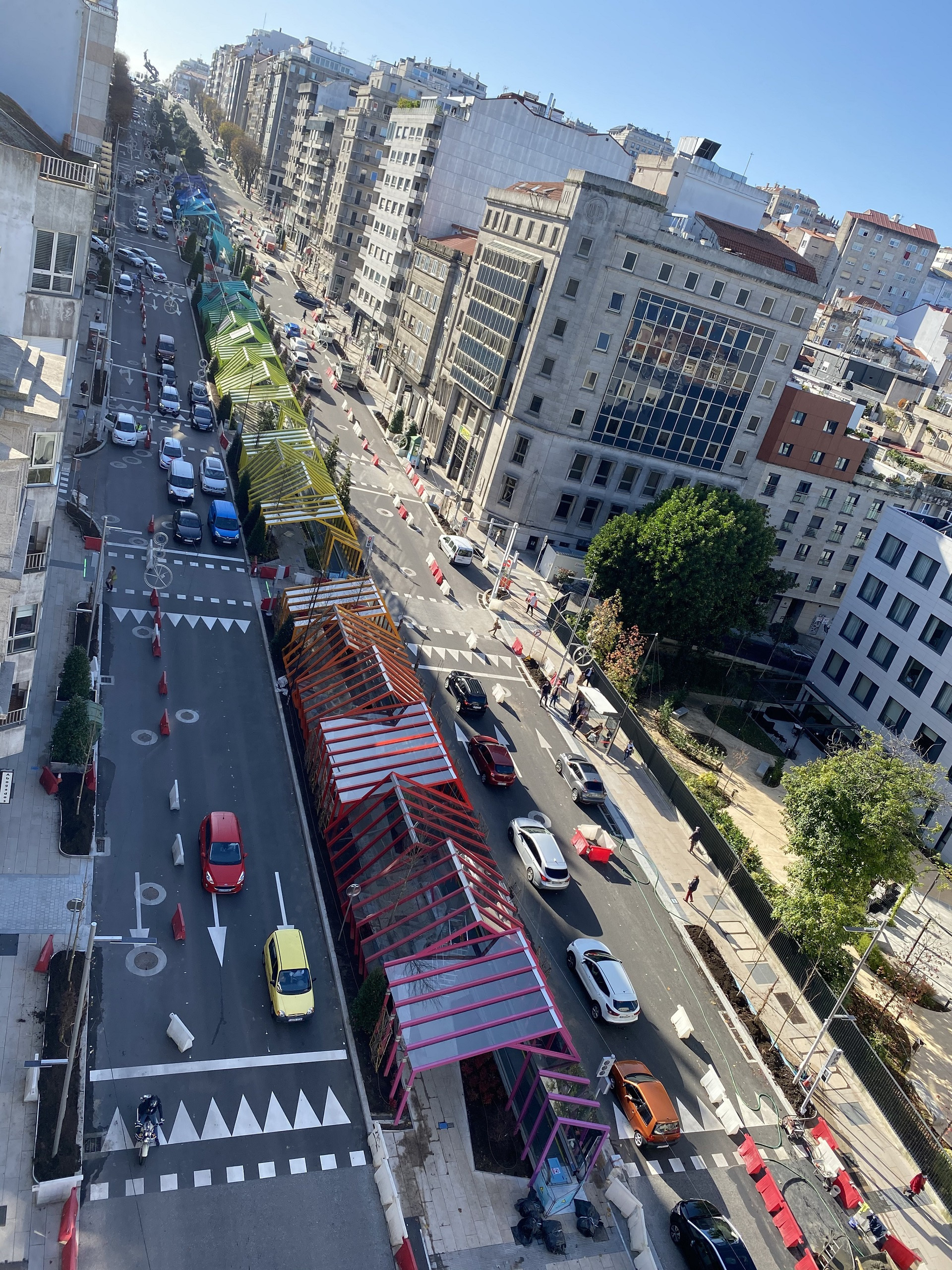 Proyecto Vigo Vertical en la Gran Vía de Vigo a pocas semanas de su finalización. CEDIDA