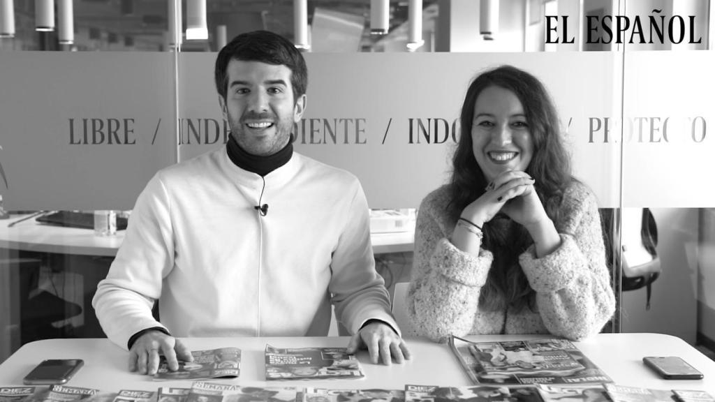 Raúl Rodríguez y Cristina Rodrigo durante la grabación del kiosko.