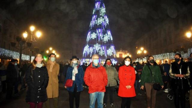 Pilar Zamora en el encendido de la iluminación navideña