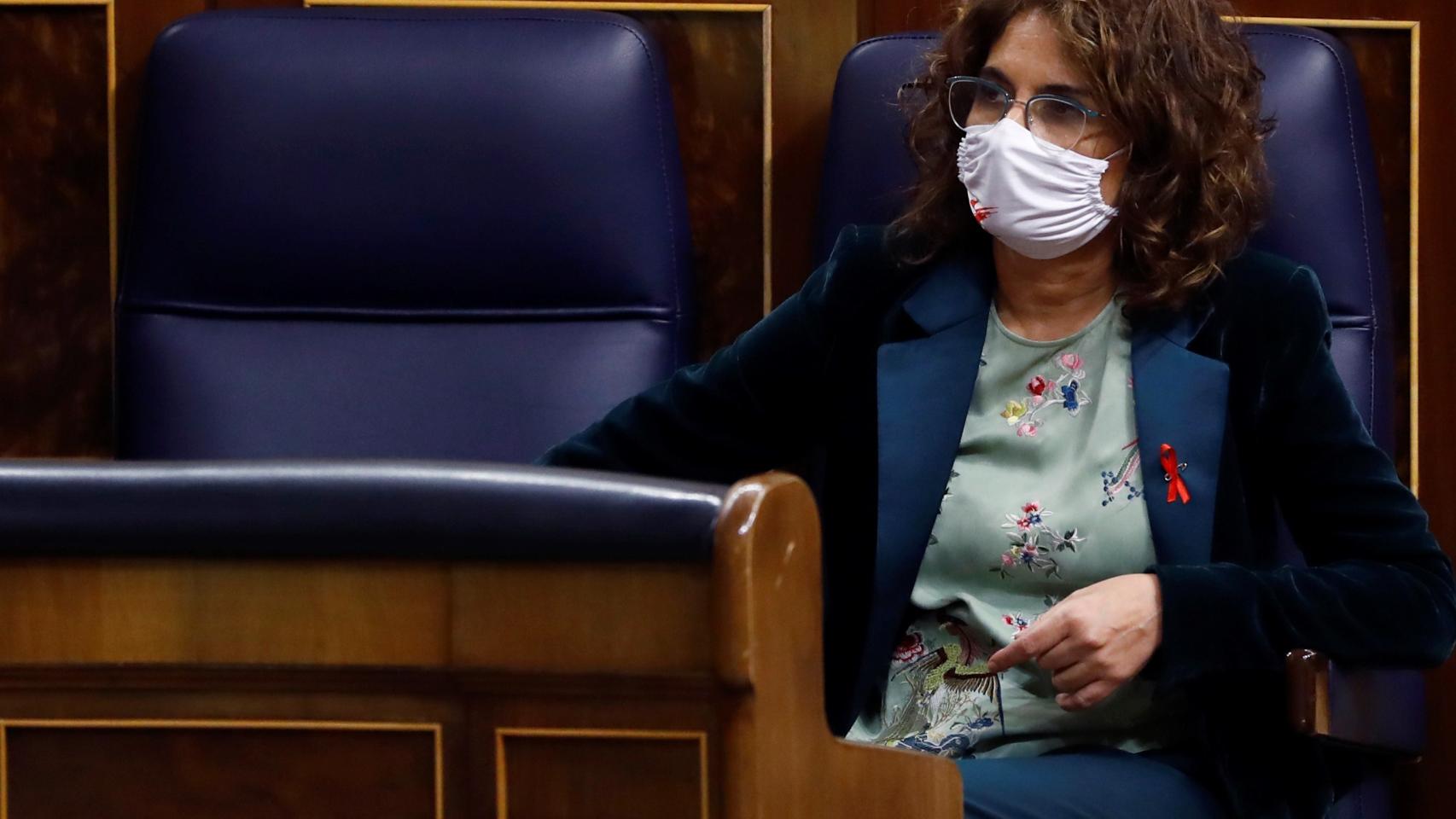 María Jesús Montero, ministra de Hacienda, en el Congreso de los Diputados.