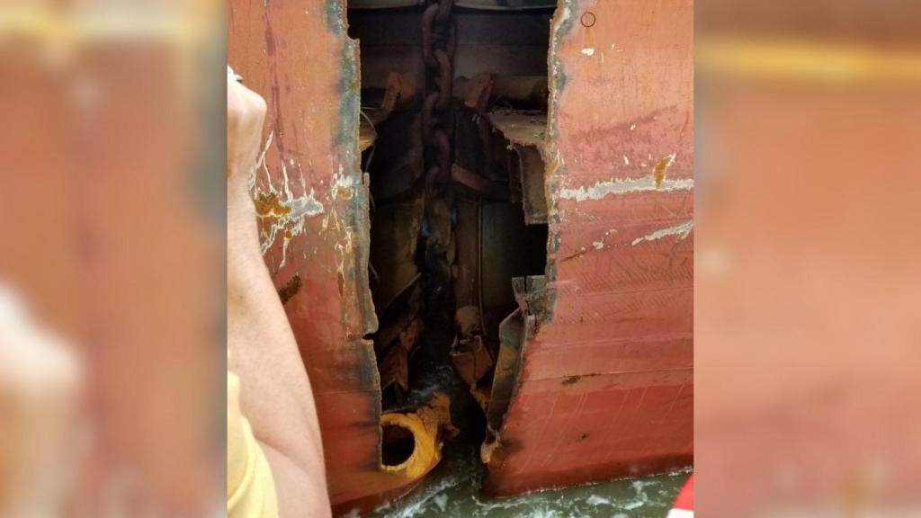 Cadena usada para cortar el barco