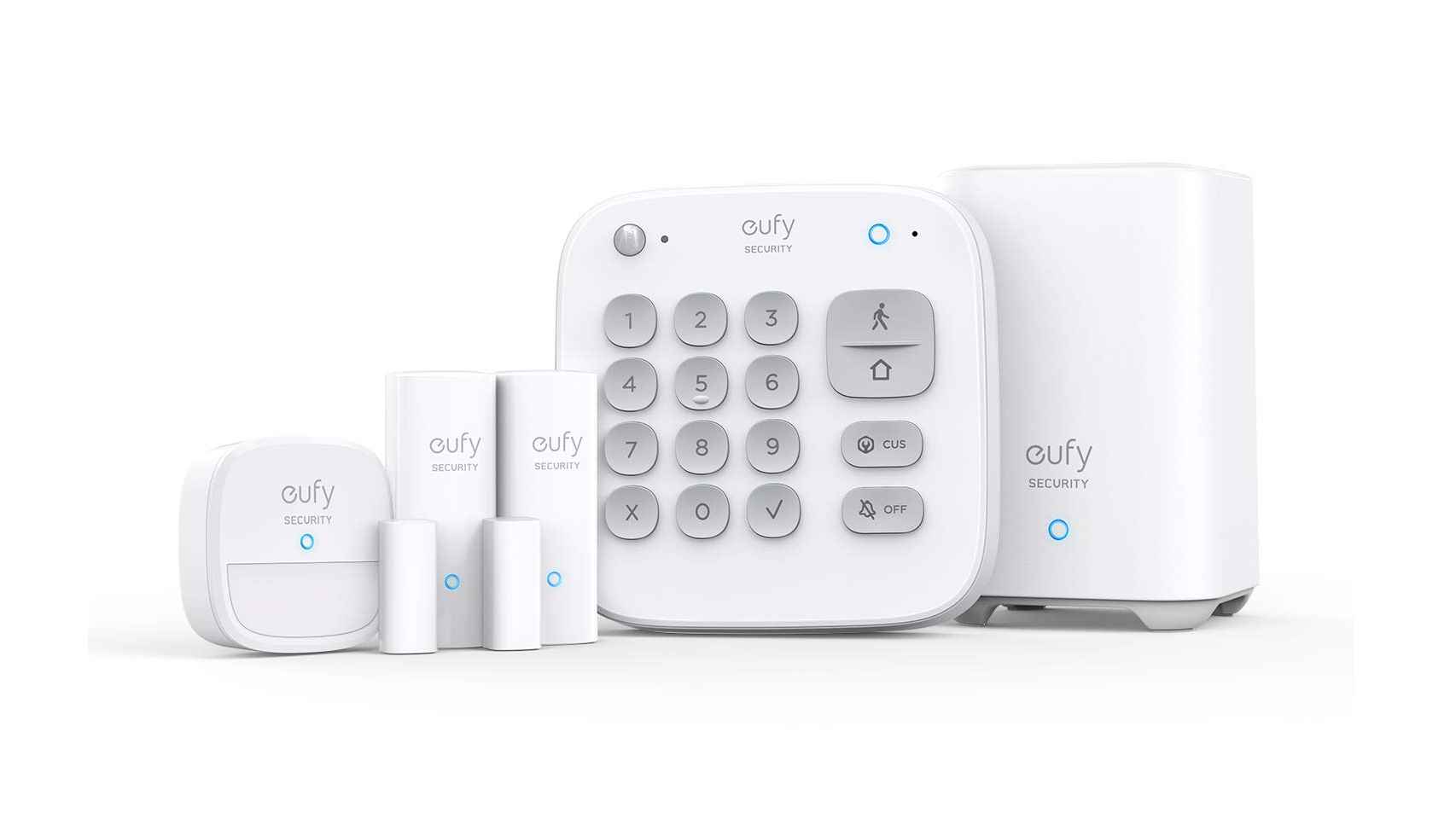 El kit de seguridad de Eufy incluye cinco dispositivos.