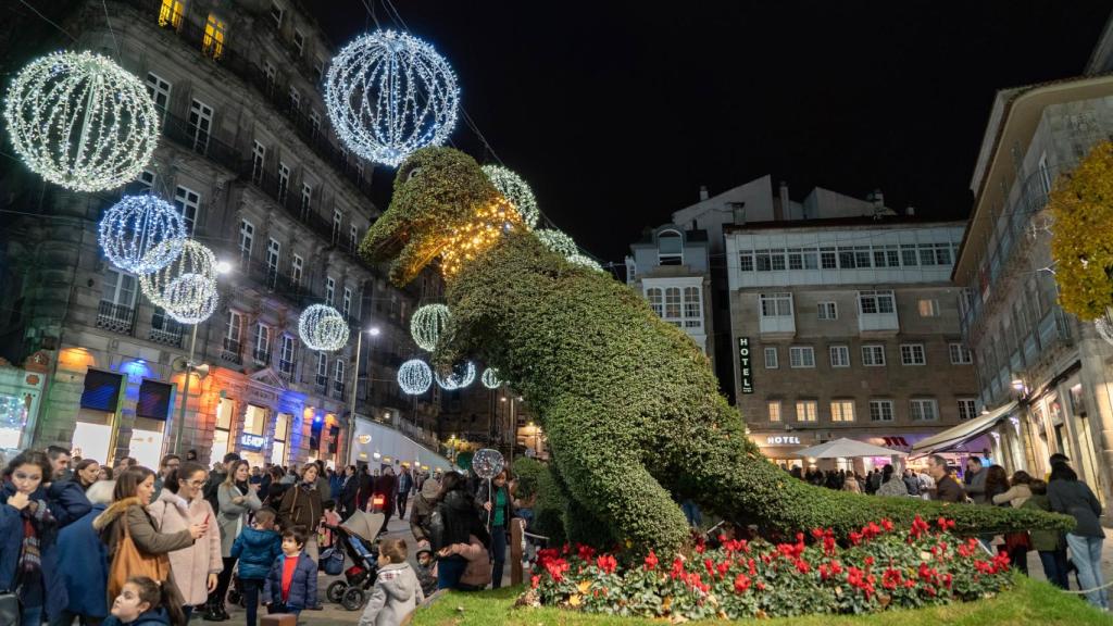 Una imagen del Dinoseto en Navidad, cuando se encontraba en buen estado.