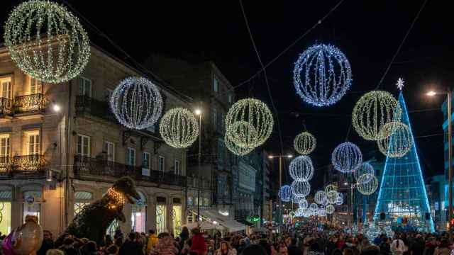 Dinoseto Puerta del sol Vigo Navidad Luces (2018)