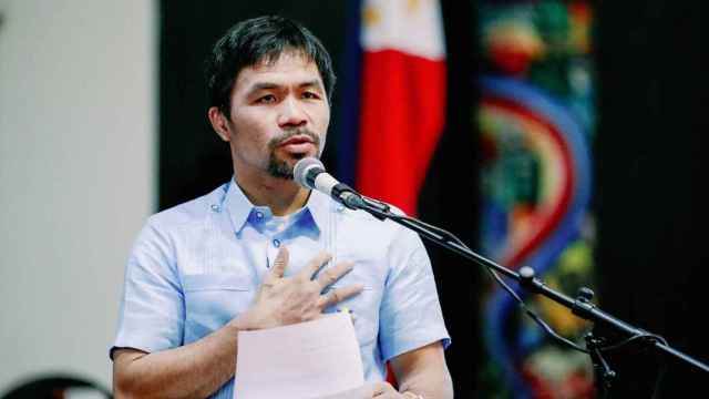 Manny Pacquiao, durante una comparecencia política