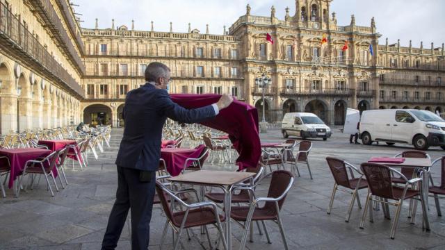 Terrazas en la Plaza Mayor de Salamanca