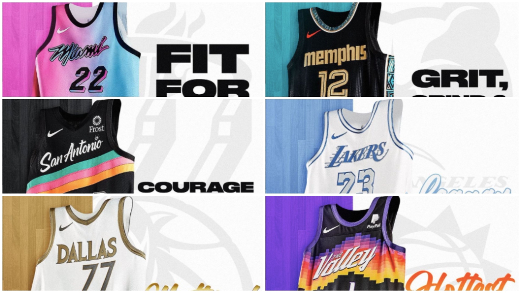 Las franquicias de la NBA presentan sus camisetas más revolucionarias para 2021