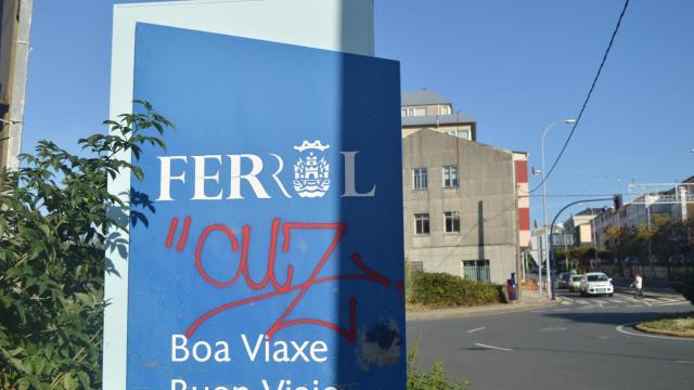 Frontera entre Ferrol y Narón en el Ponte das Cabras