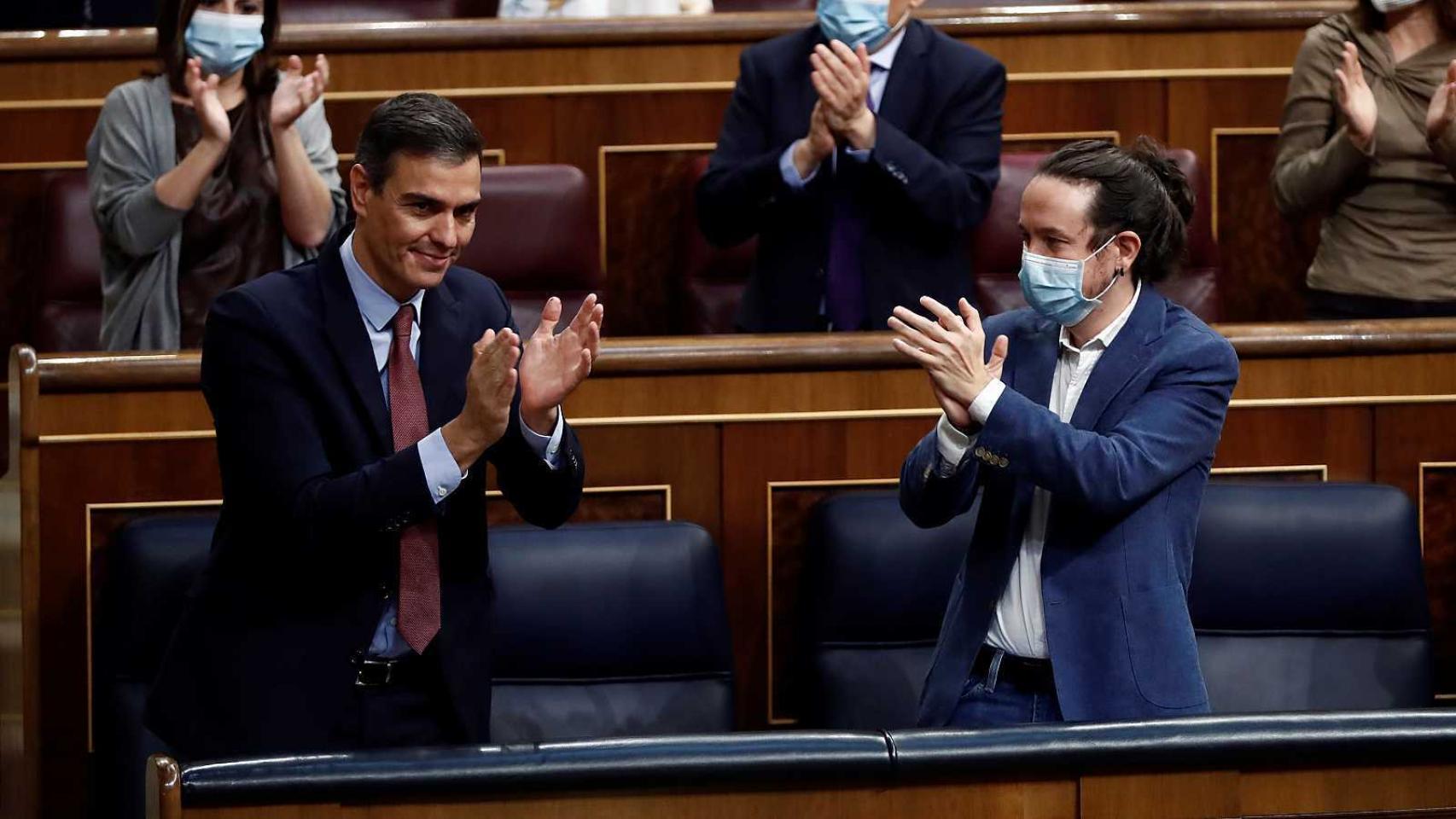 Pedro Sánchez y Pablo Iglesias.