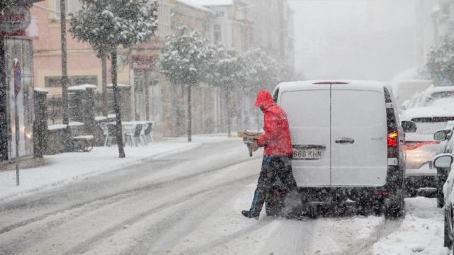 Imagen de archivo de una nevada en Galicia.