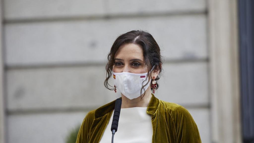 La presidenta de la Comunidad de Madrid, Isabel Díaz Ayuso, en el acto del Día de la Constitución.