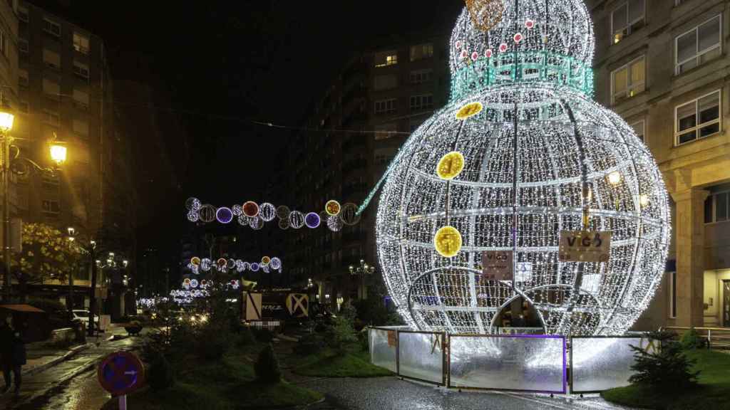 Muñeco de nieve gigante de Rosalía